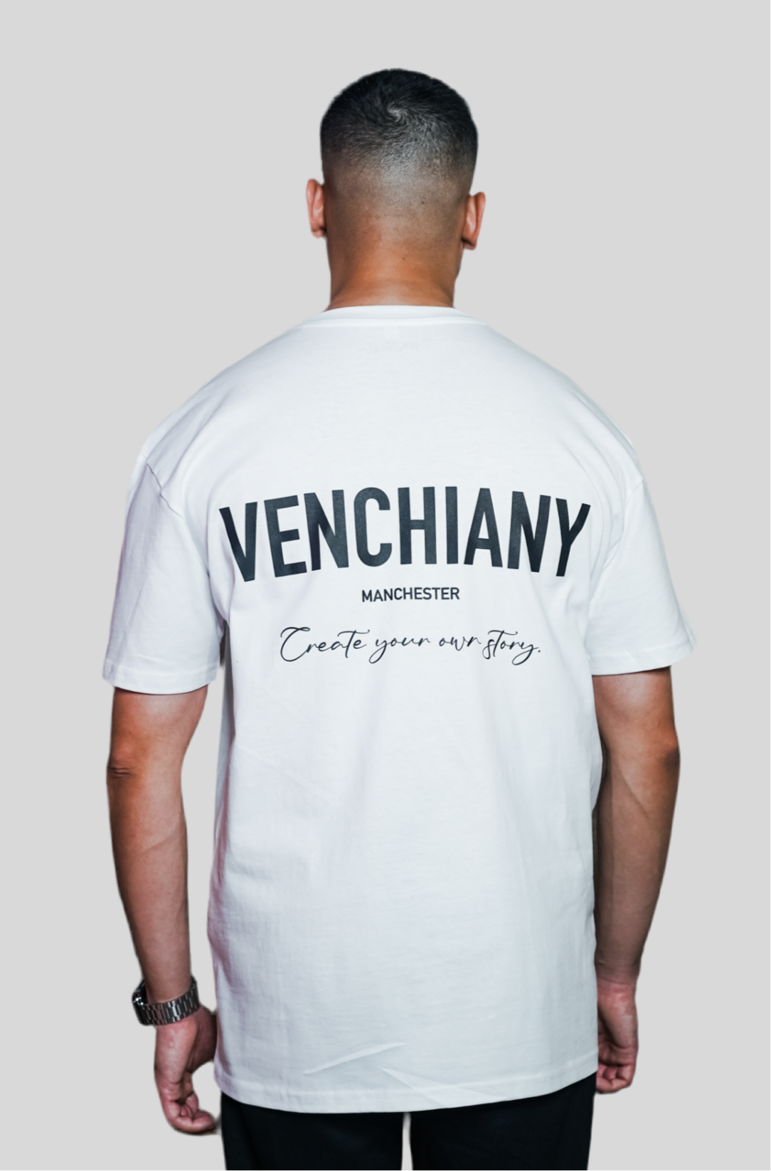‘Create your own story’ Oversized White T-Shirt